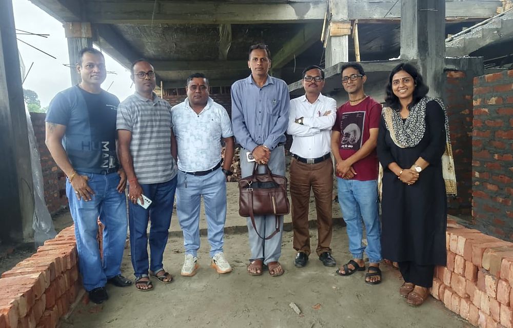 Client group photograph after a site consultation