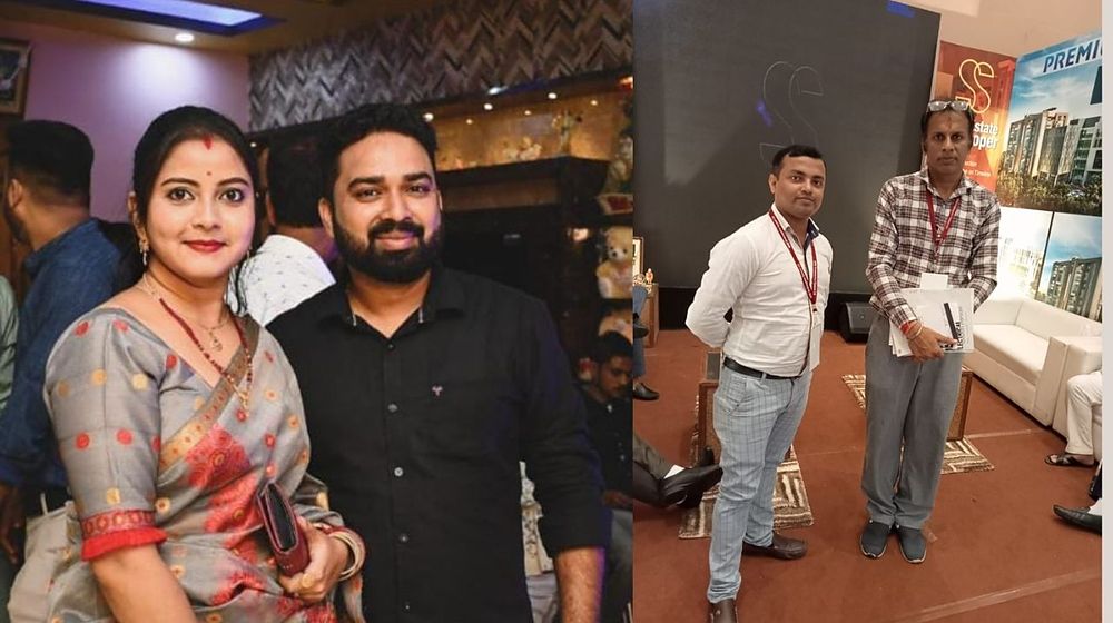 At a property and lifestyle exhibition with visitors